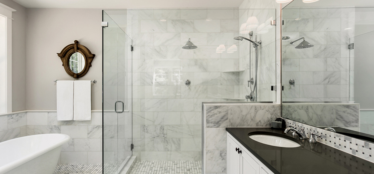 bathroom shower door installation in Montclair
